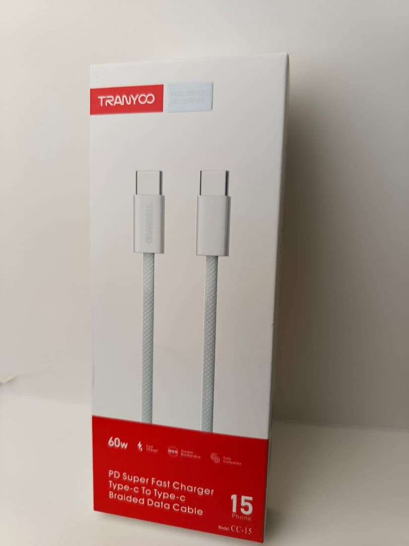 Tranyoo Cable 60W Type-C to Type-C