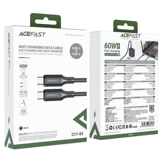 Acefast USB Type-C To-C Silicone 60W