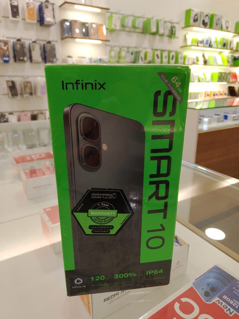 Infinix Smart 10 (64GB Storage, 4GB RAM + 4GB Extended)