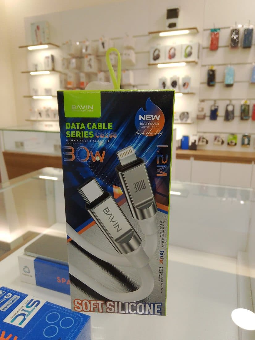 Bavin CB396CL 30W Type-C to Lightning Silicone Charging Cable